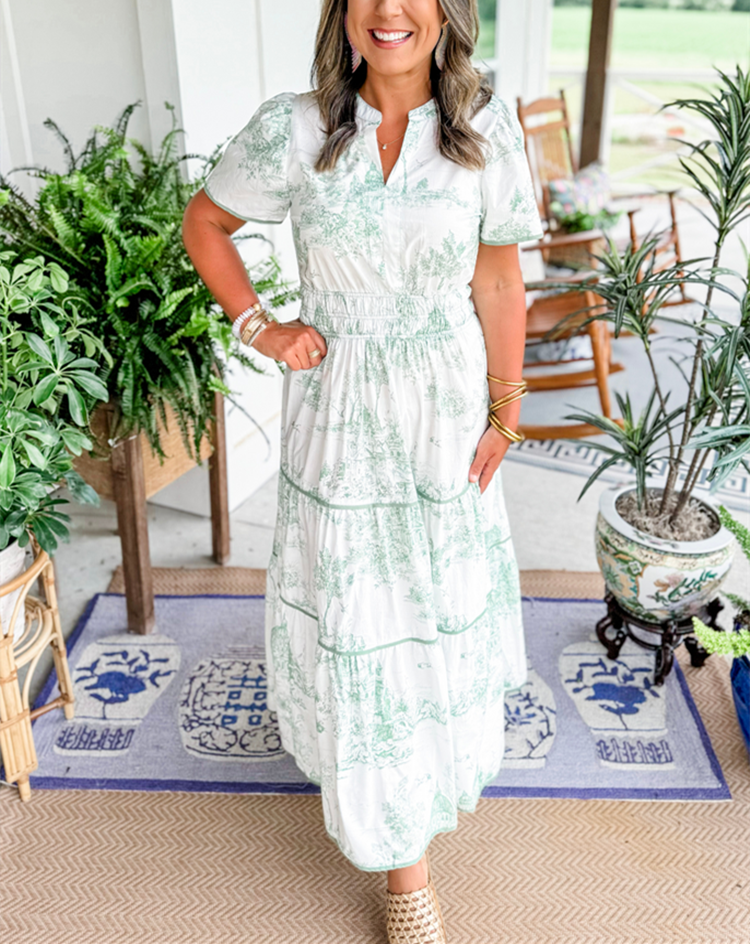 Eliza | Klassieke Toile Maxi