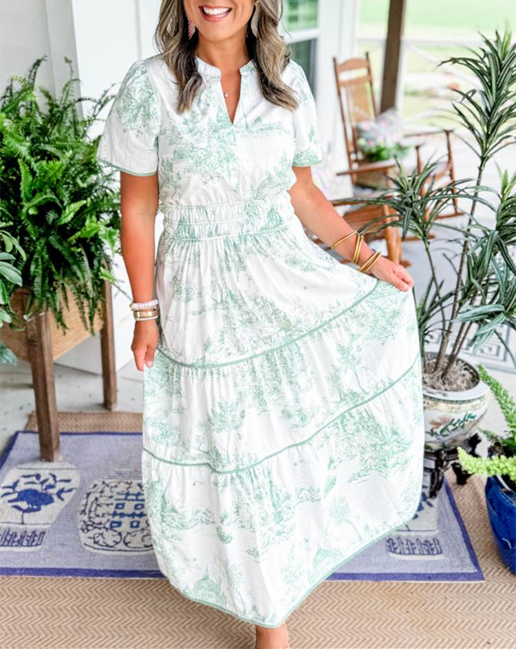 Eliza | Klassieke Toile Maxi