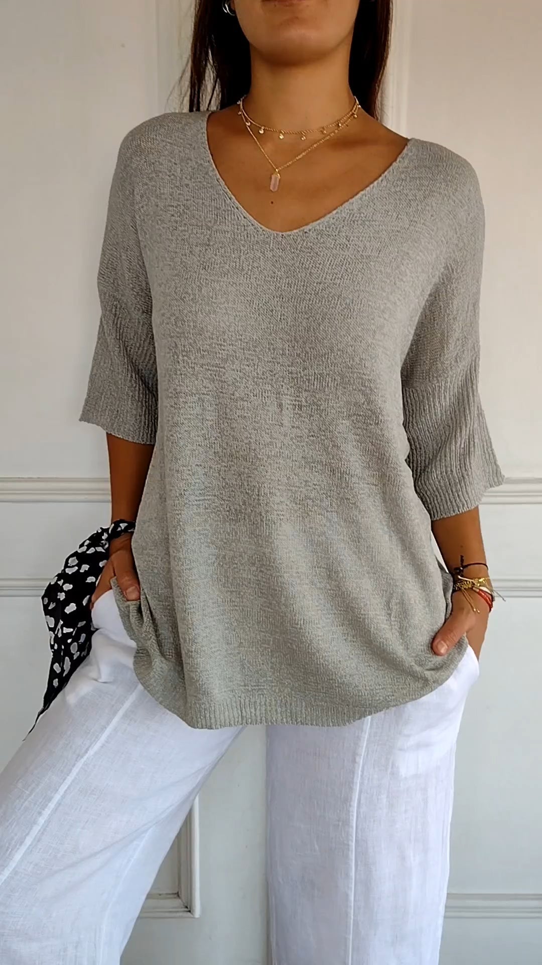 Mette™ | Gebreide top met elegante V-hals