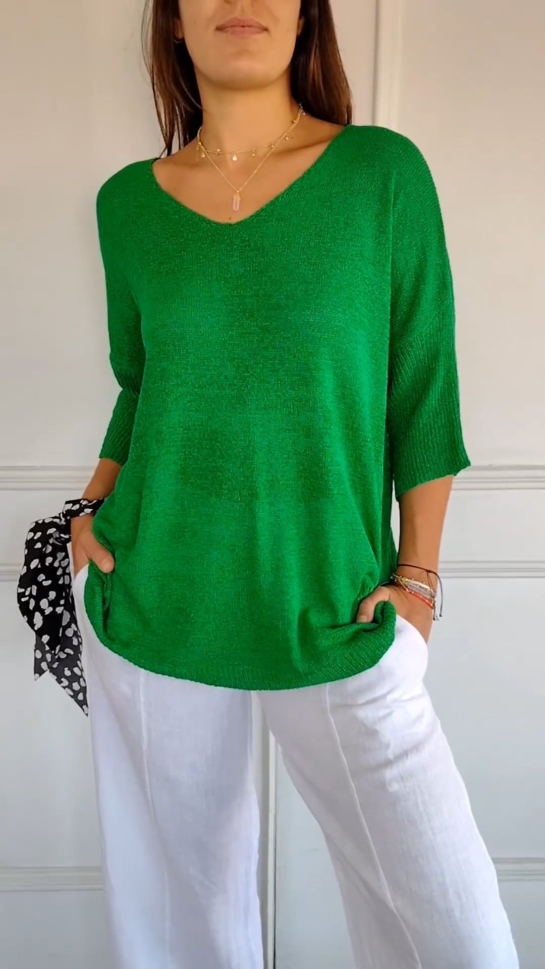 Mette™ | Gebreide top met elegante V-hals