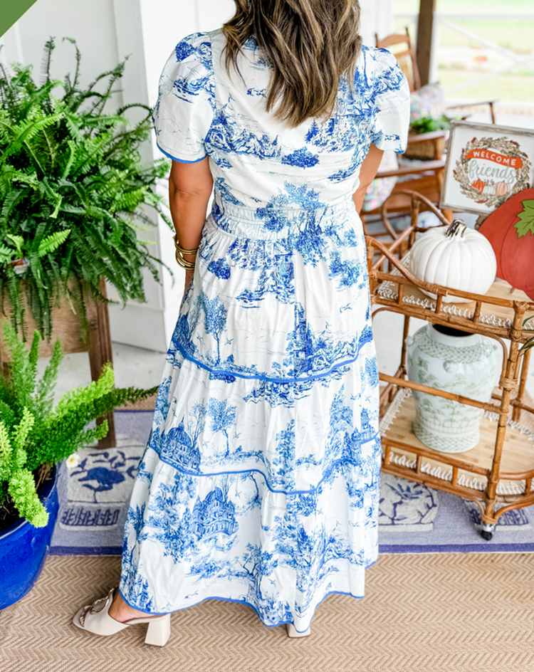 Eliza | Klassieke Toile Maxi
