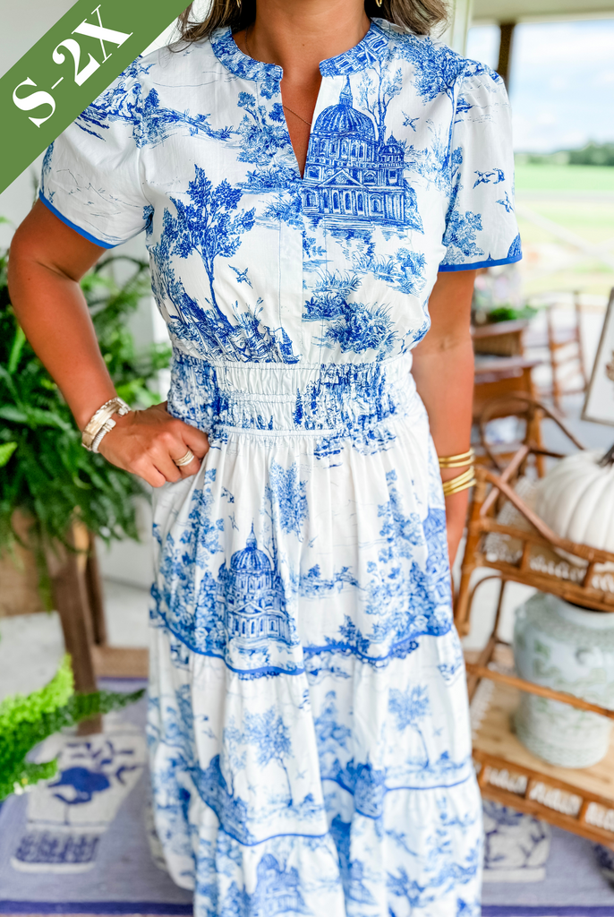 Eliza | Klassieke Toile Maxi