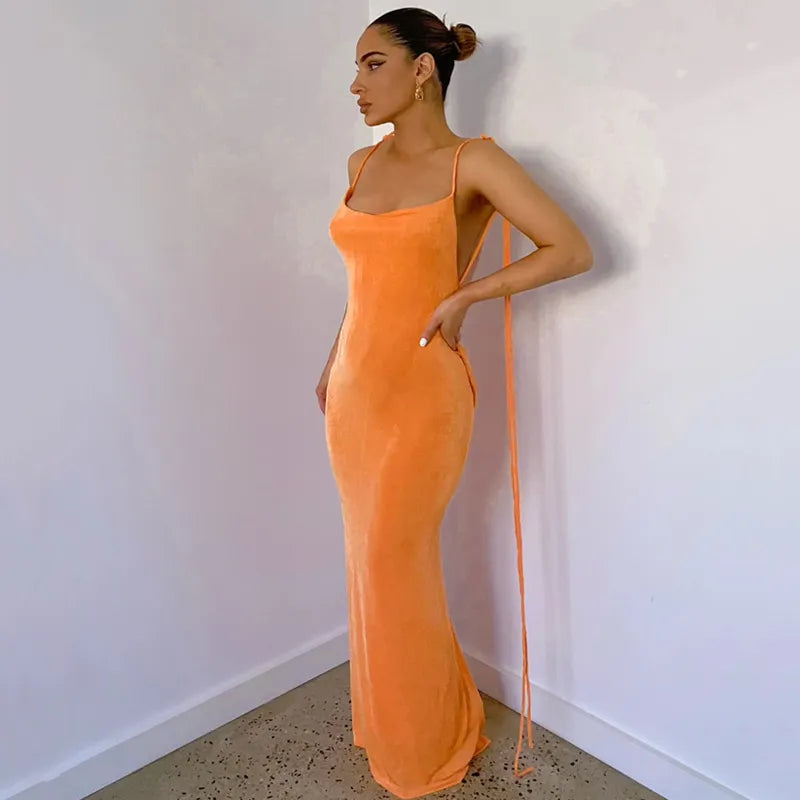 Serenity Backless Maxi Dress