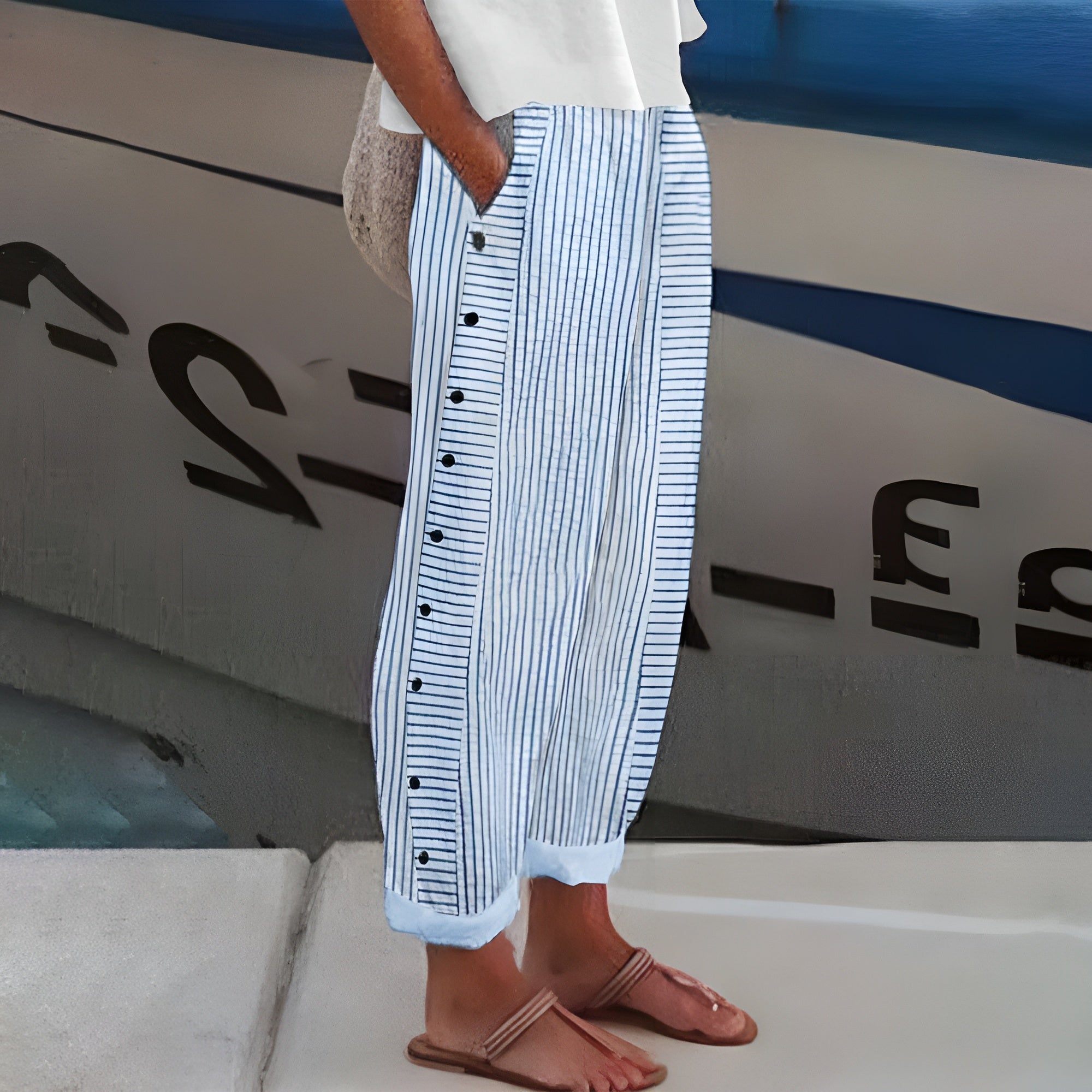 Elke™ - Lichtgewicht linnen broek