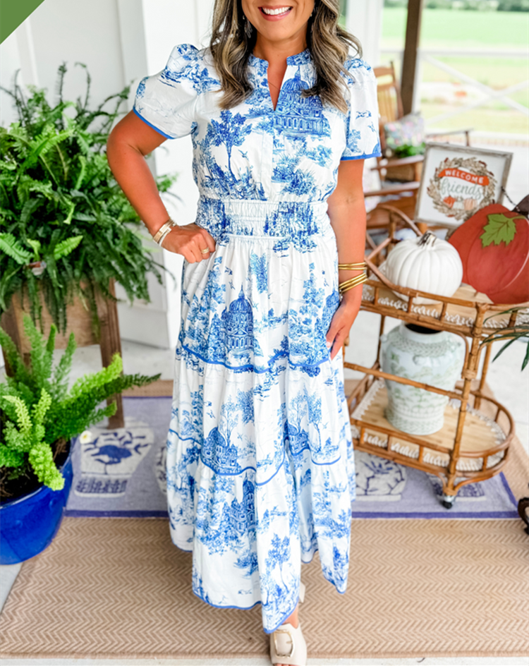Eliza | Klassieke Toile Maxi