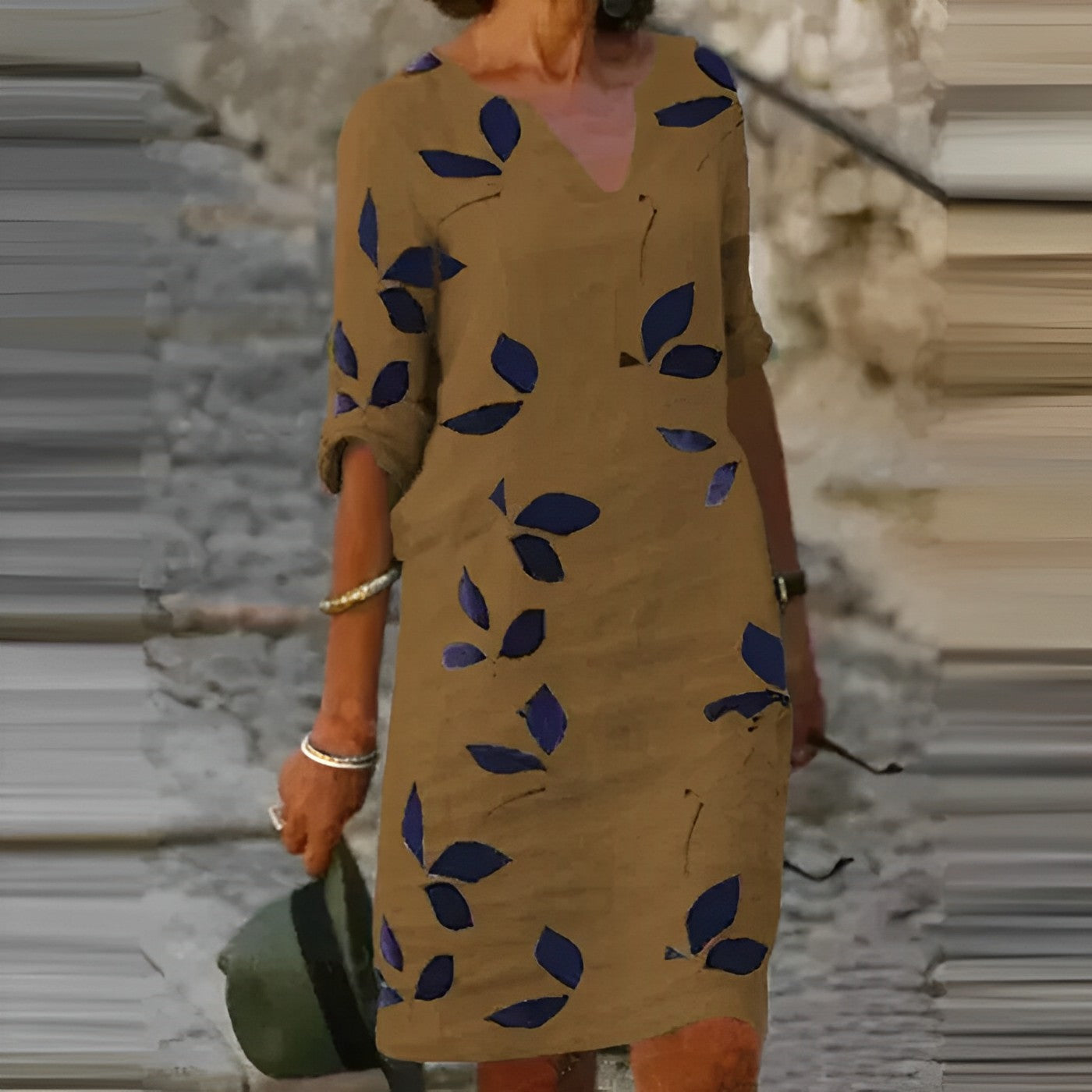 Zadie - Prachtige zomerjurk met bladprint