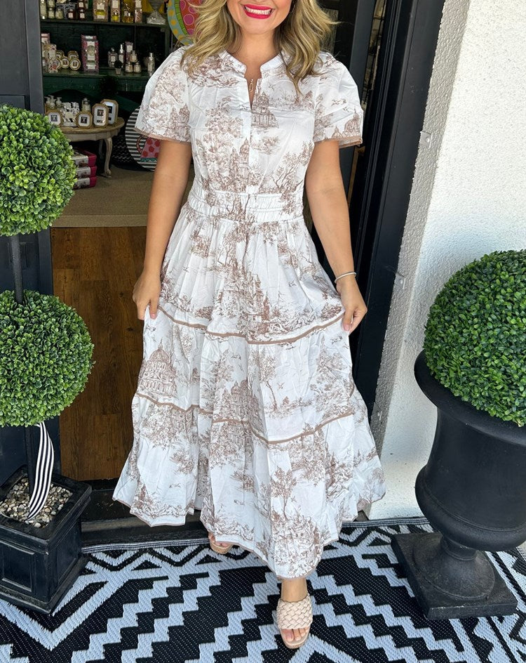 Eliza | Klassieke Toile Maxi