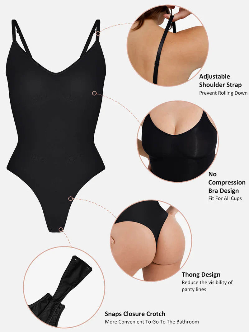 Shaping bodysuit met ingebouwde bh en string