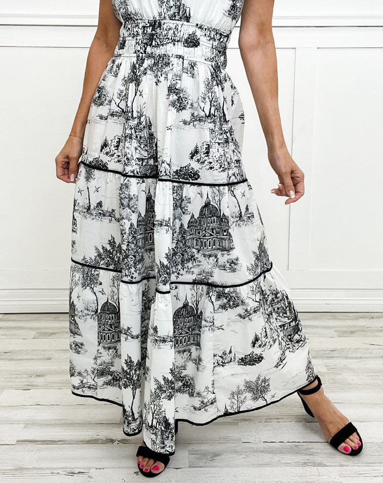 Eliza | Klassieke Toile Maxi