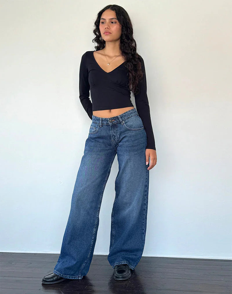 Roomy Extra Wide Low Rise Jeans