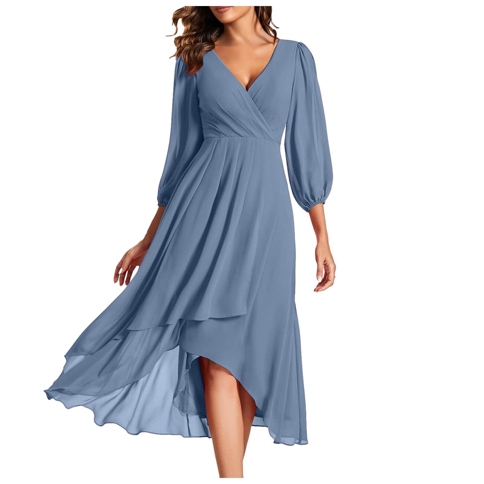 Ingeborg™ Pleated Ruffles Elegant Long Dress