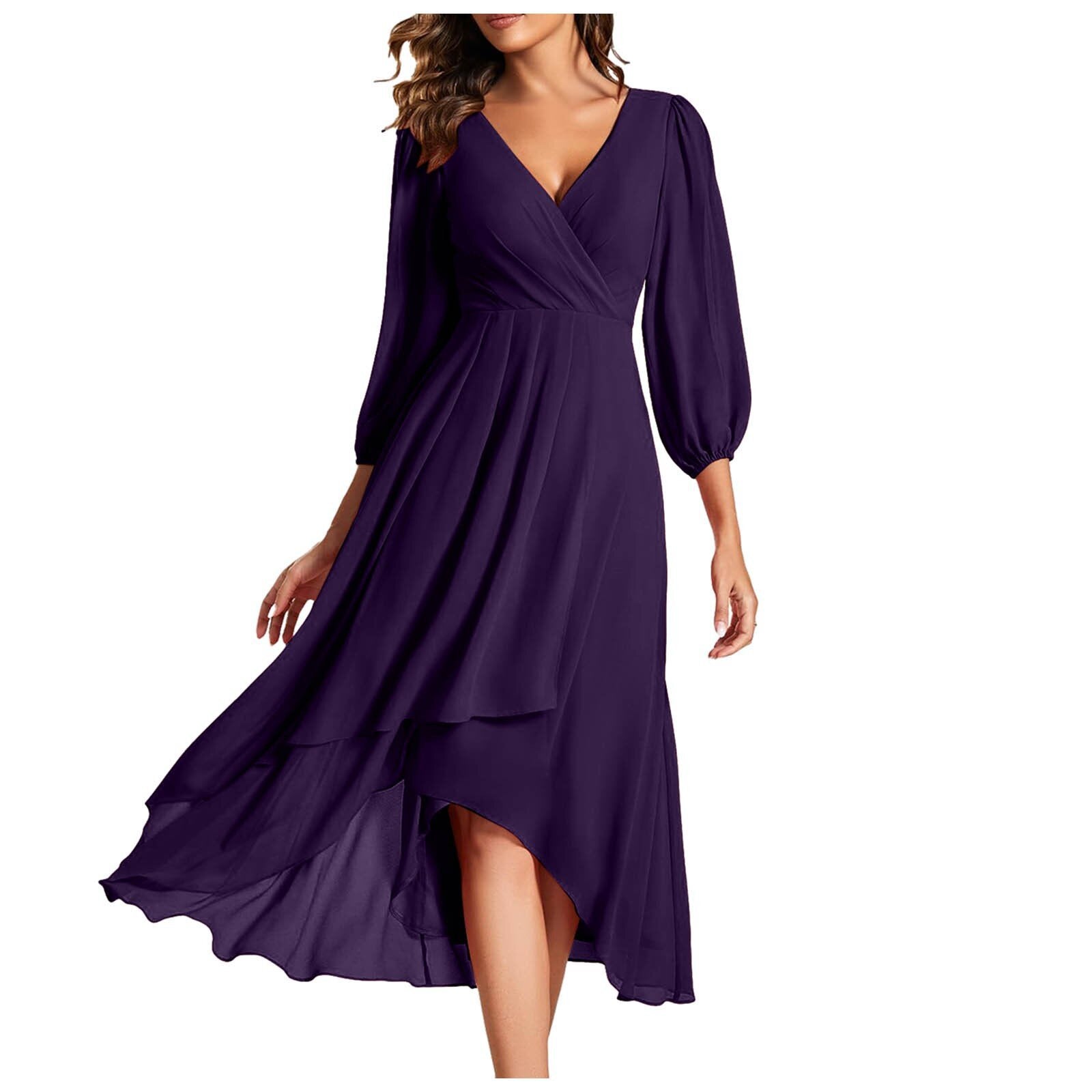Ingeborg™ Pleated Ruffles Elegant Long Dress