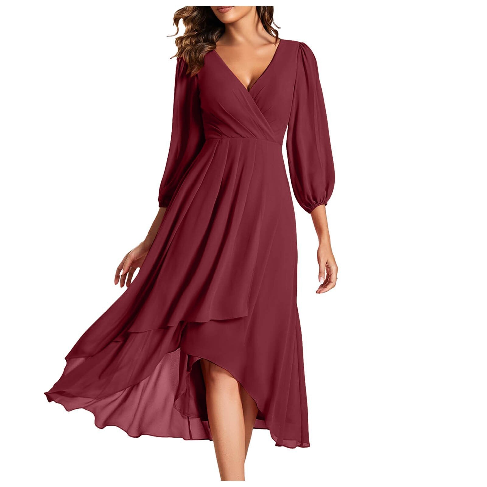 Ingeborg™ Pleated Ruffles Elegant Long Dress