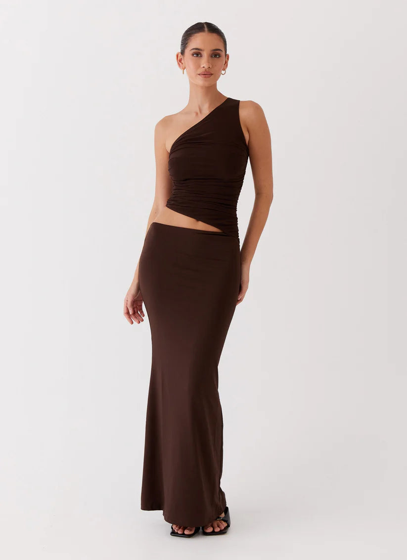 LOVELLA | ONE SHOULDER MAXI DRESS