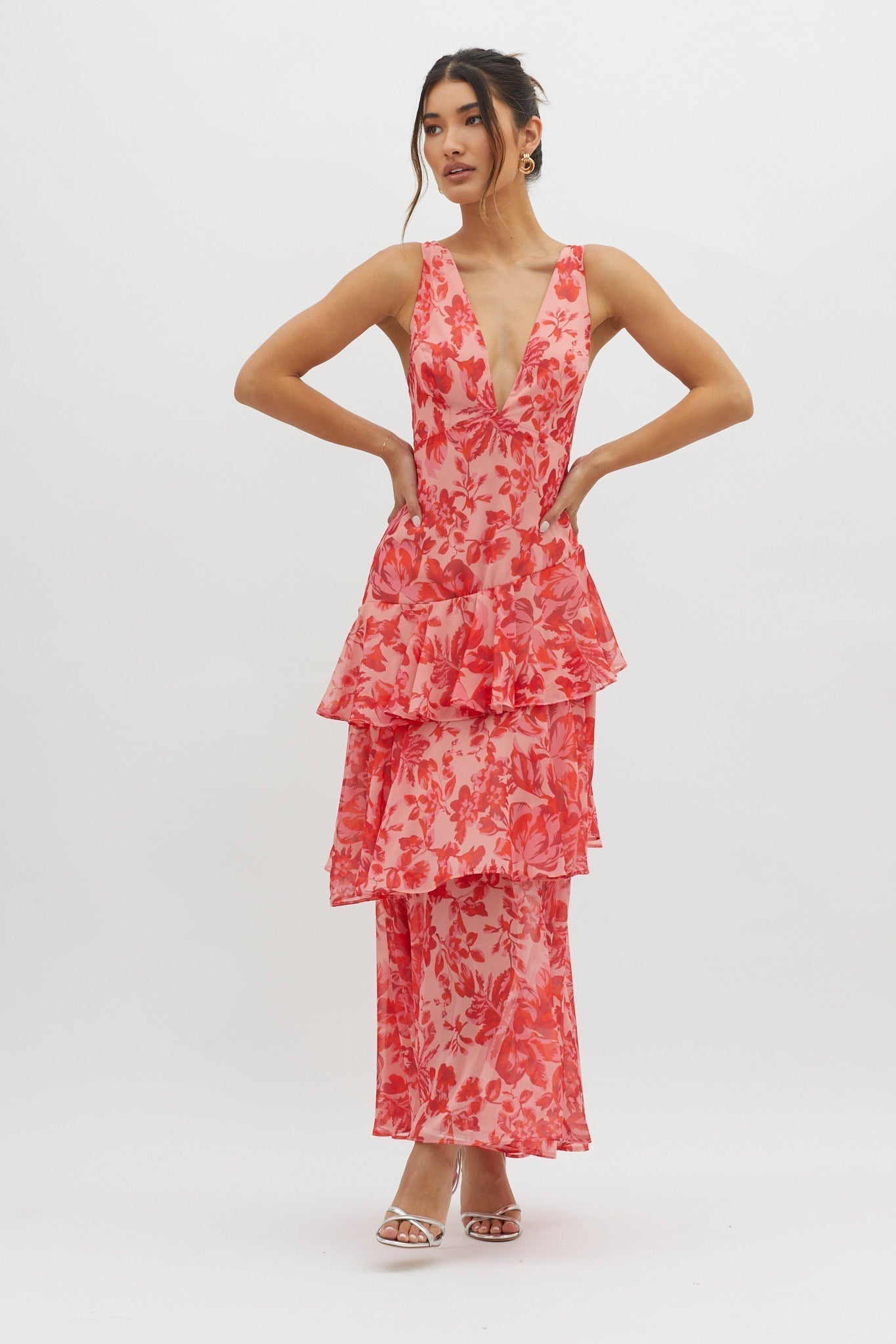 VEDA | RUFFLE MIDI DRESS