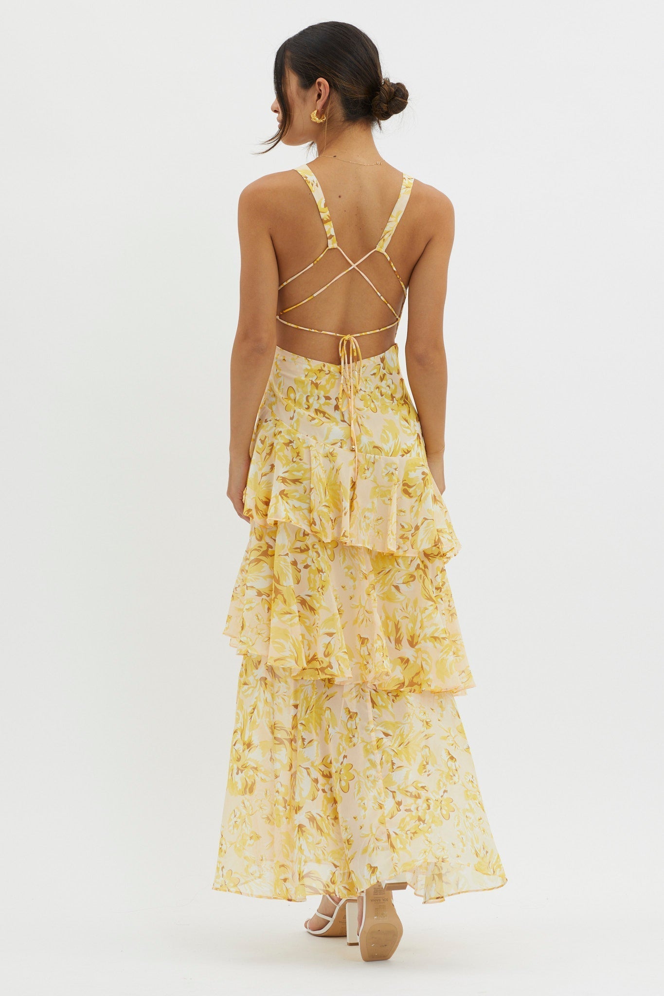 VEDA | RUFFLE MIDI DRESS