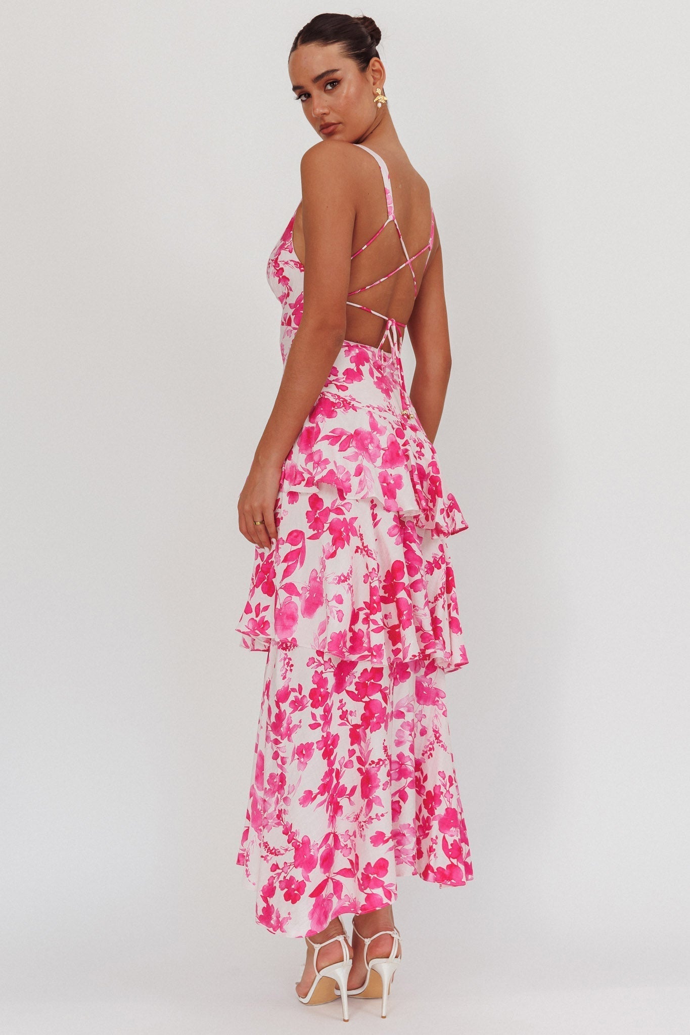 VEDA | RUFFLE MIDI DRESS