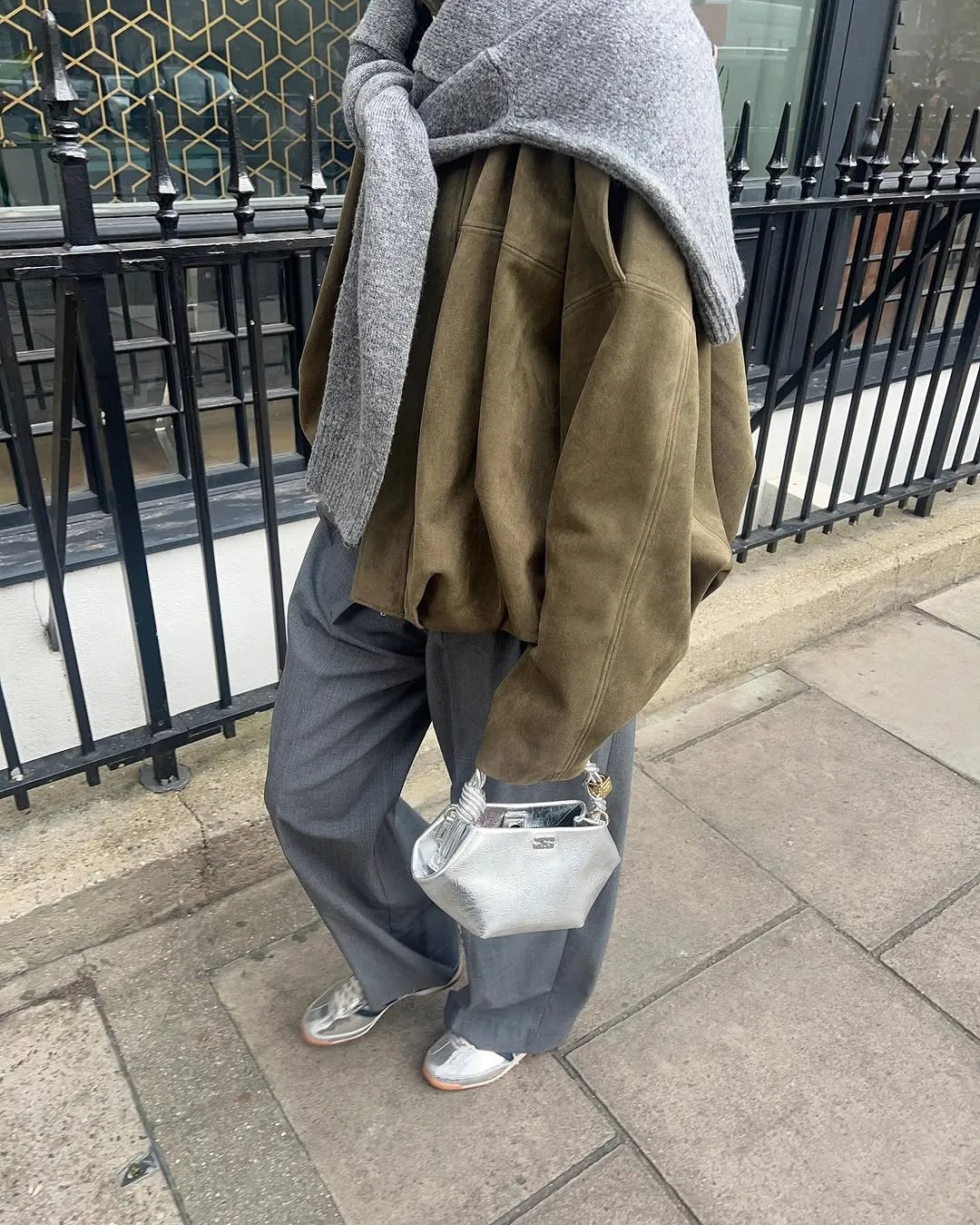 FAUX SUEDE BOMBER JACKET