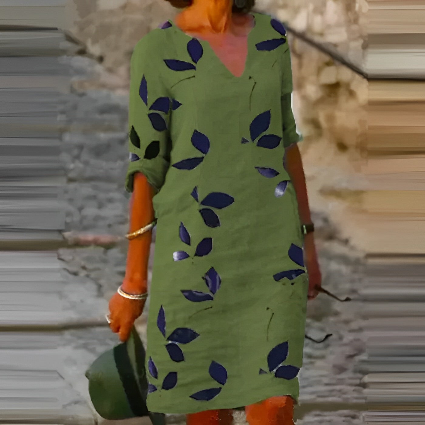 Zadie - Prachtige zomerjurk met bladprint