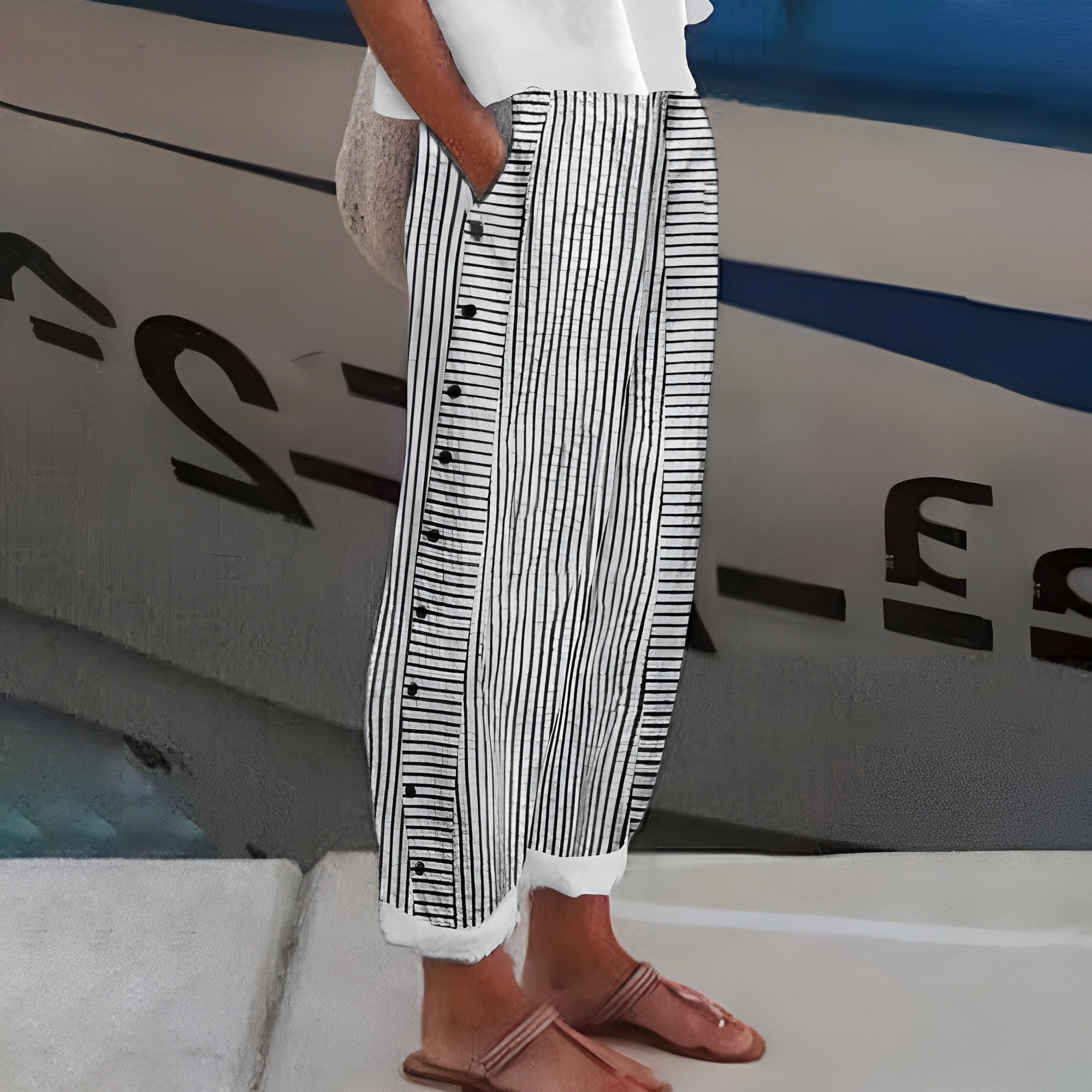Elke™ - Lichtgewicht linnen broek